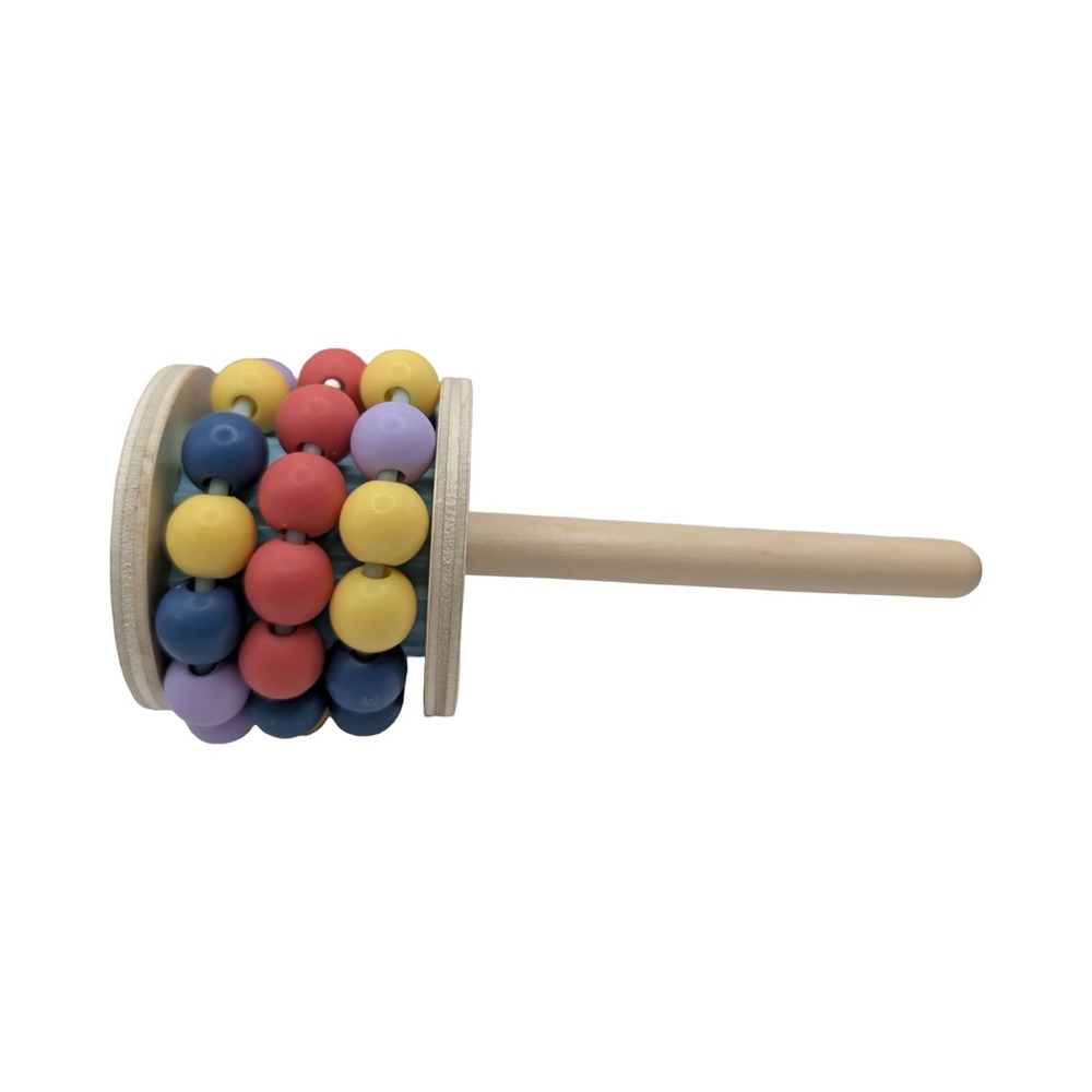 KiwiCo Wooden Bead Roller Push Toy Baby Toddler Montessori Sensory Toy